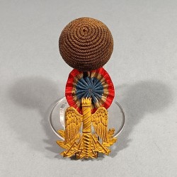 ATTRIBUT OU INSIGNE ET POMPON DE KEPI D'OFFICIERS ET ADJUDANTS MODELE 1886 OFFICIER BUREAU ET ADMINISTRATION DD'ETAT MAJOR